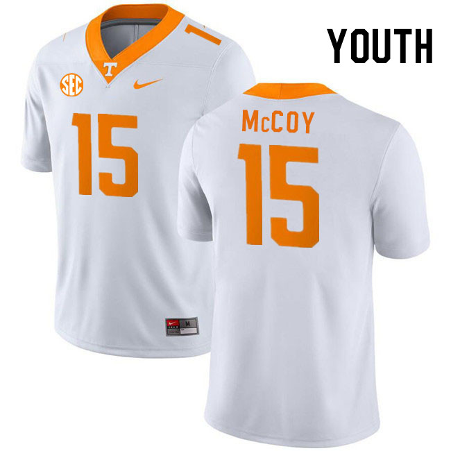 Youth #15 Bru McCoy Tennessee Volunteers College Football Jerseys Stitched Sale-White